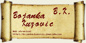 Bojanka Kuzović vizit kartica